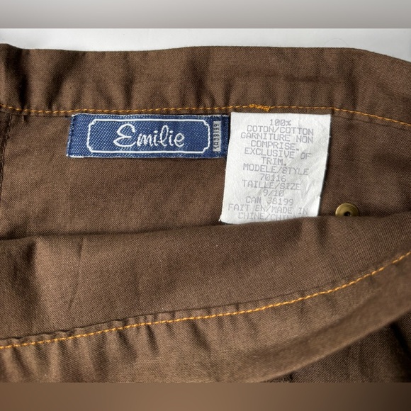 Y2K‎ 90s Vintage Brown Cotton Utility Tech Cargo A-Line Midi Length Skirt - Picture 11 of 12